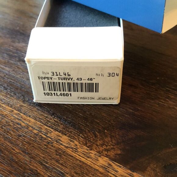 Lia Sophia TOPSY TURVY silver tone necklace - Picture 3 of 4